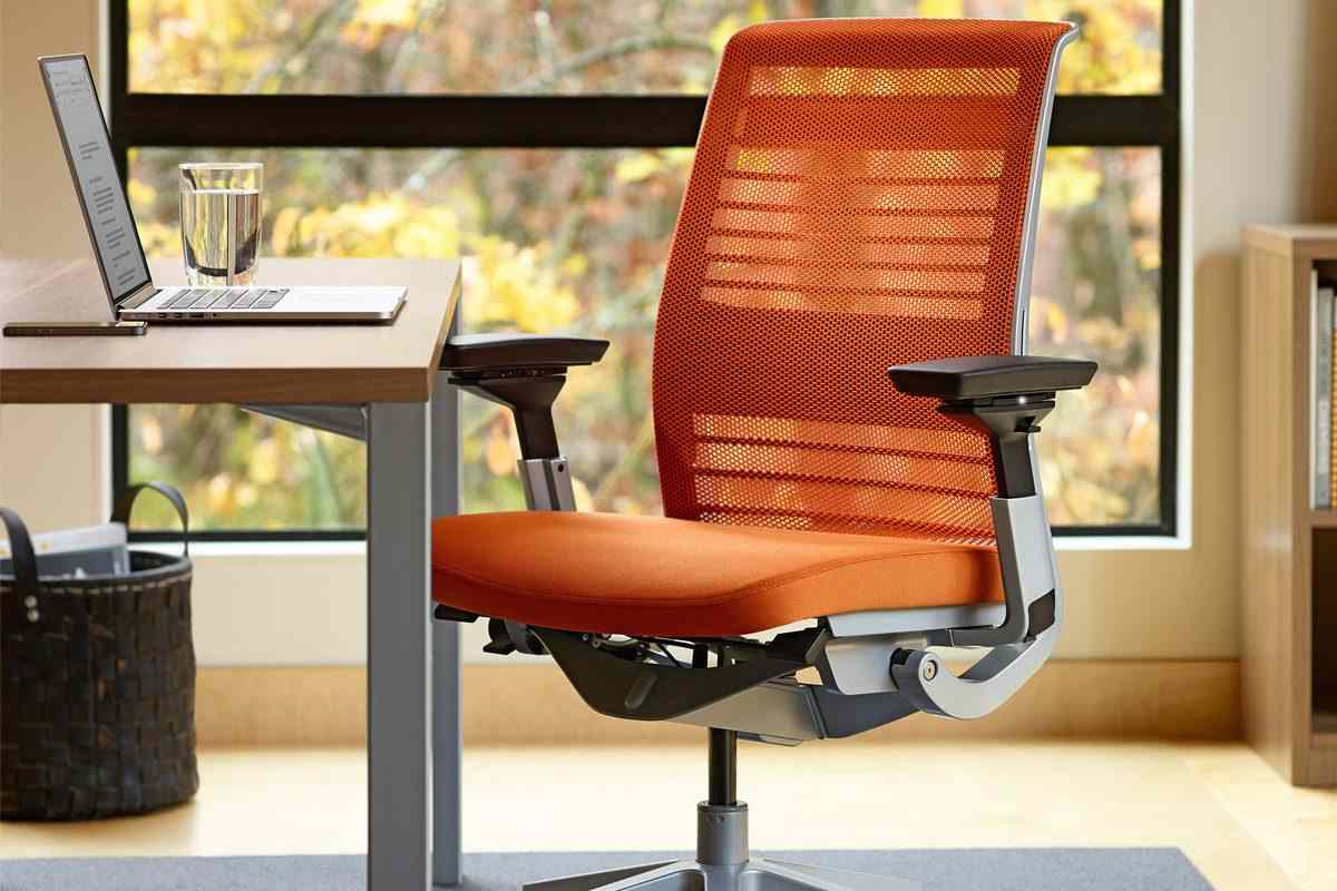 Plastic office chair with wheels