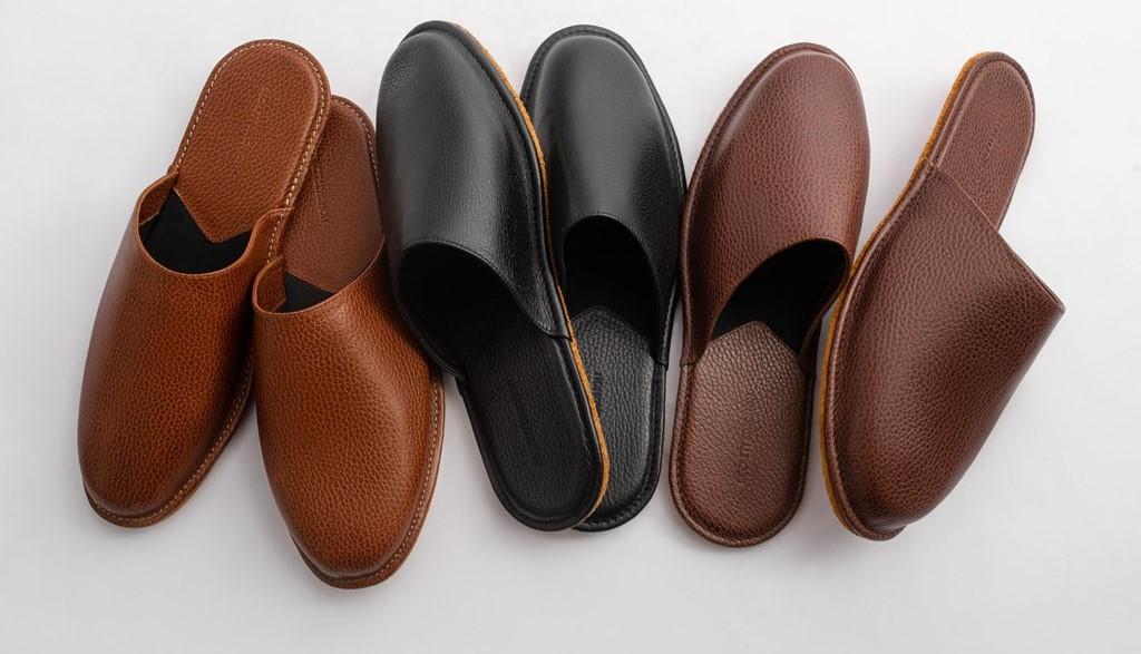 Men’s soft leather slippers