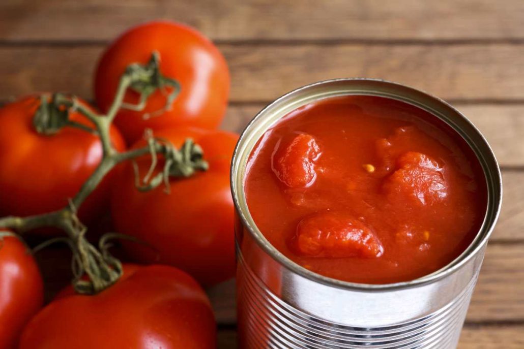 Calories in 1 cup canned diced tomatoes