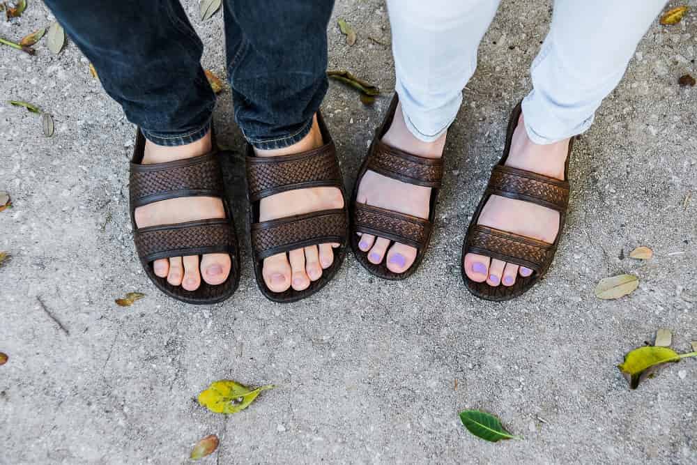 Beige Wide Fit Leather Flip Flops - Matalan