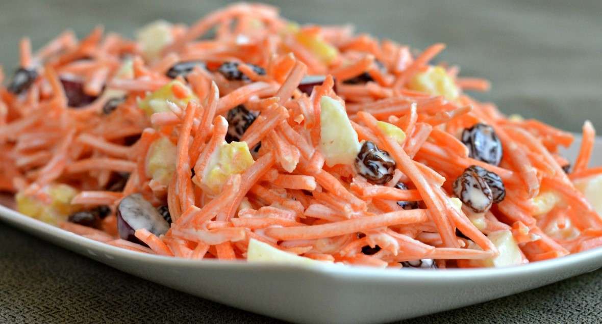 Carrot Raisins Salad recipe with pineapple