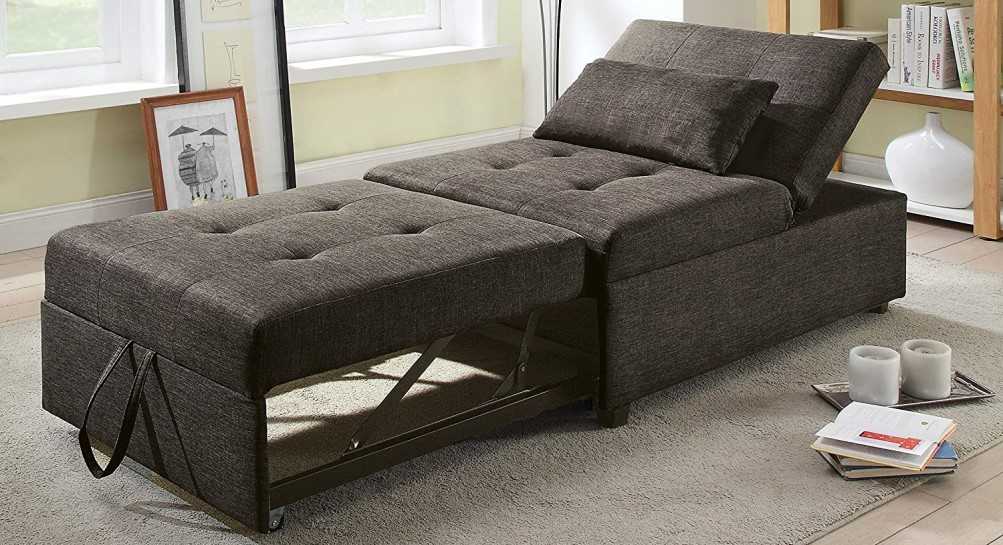 A  chair that turns into a bed
