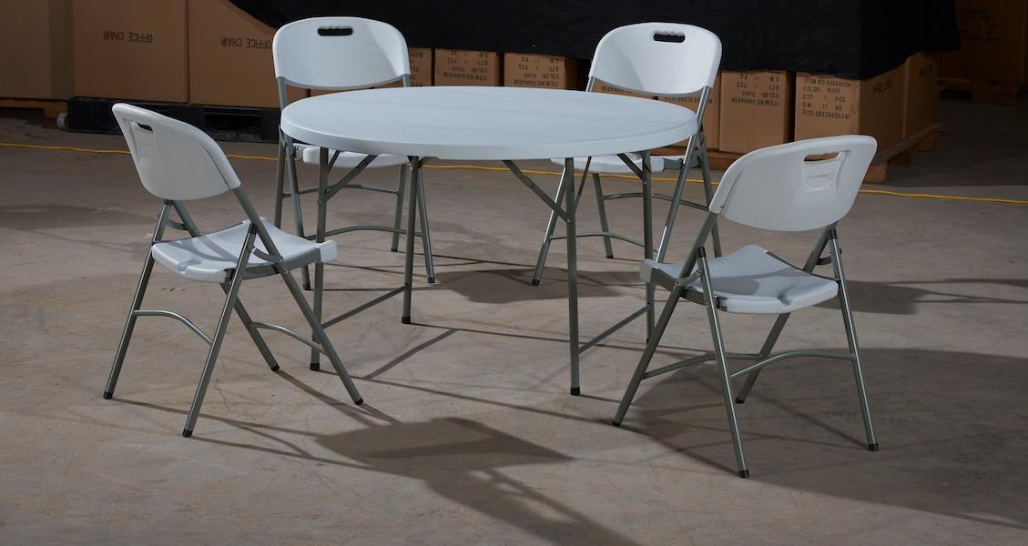 Plastic resin tables and chairs