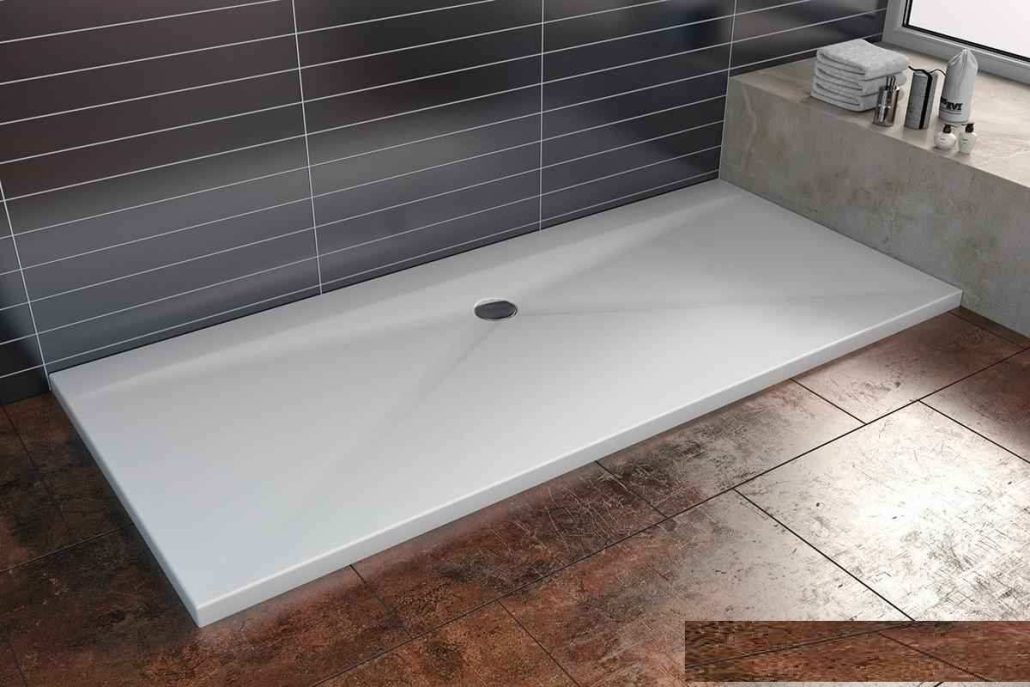 P shaped shower tray