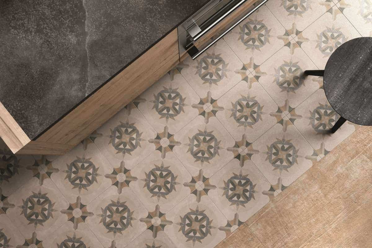 Bathroom floor tile discoloration