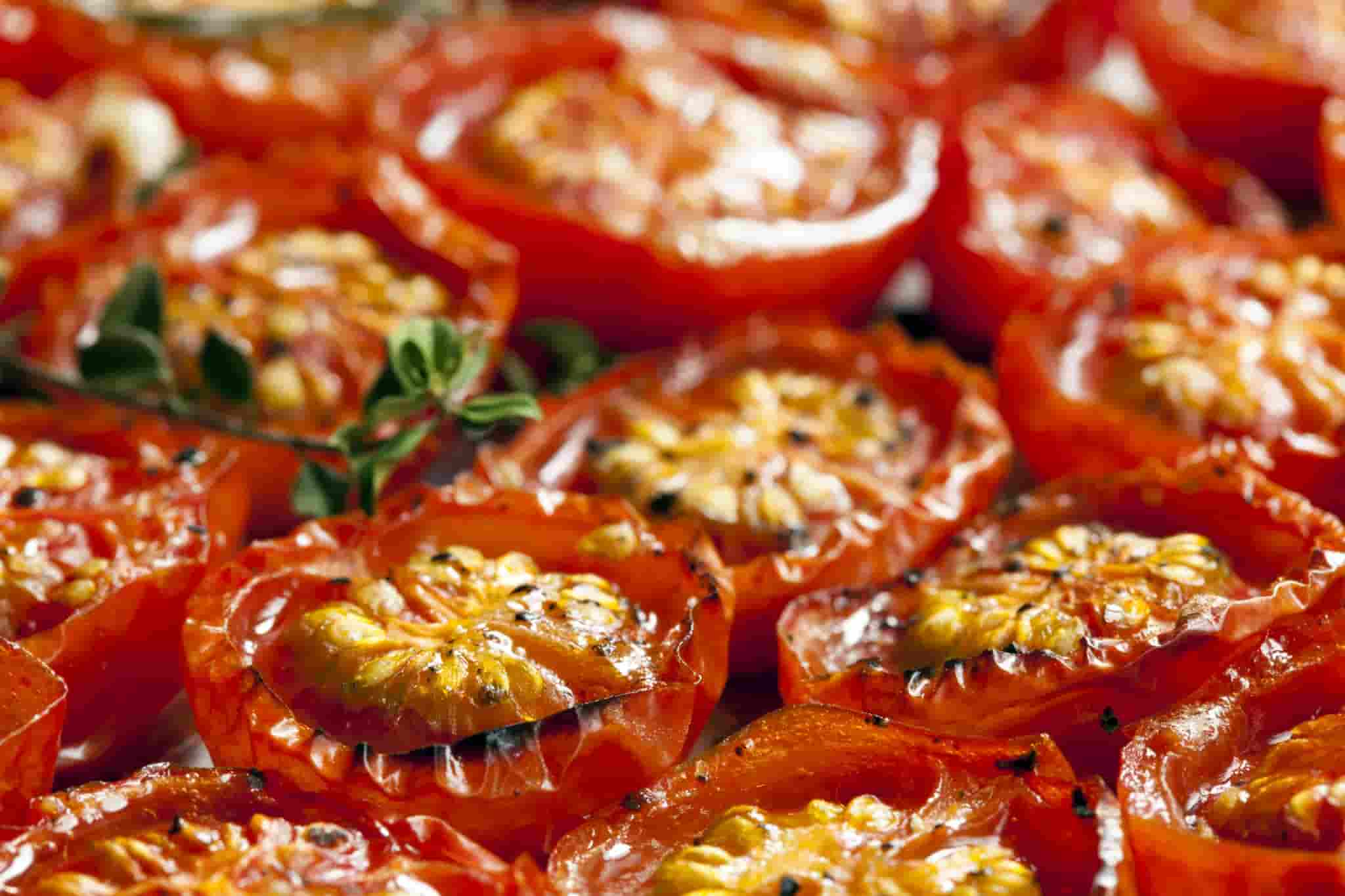 Roasted tomatoes and garlic