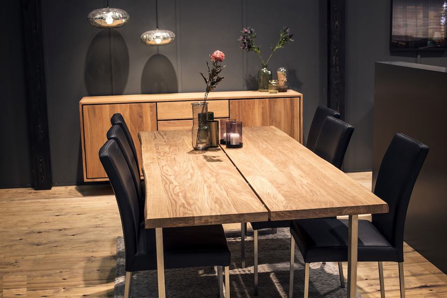 dining table grey wood