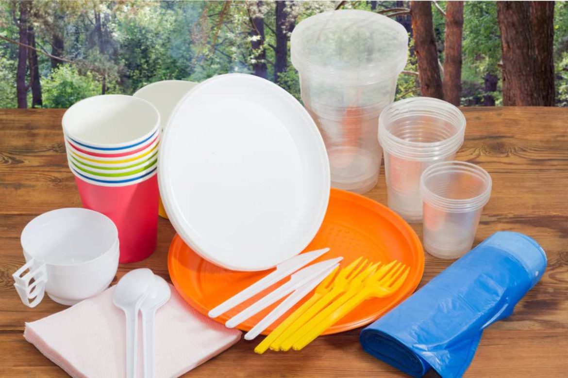Disposable plastic dinner plates