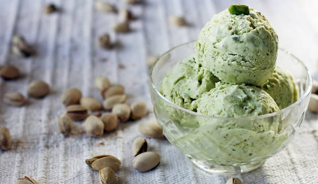 Dairy-free pistachio ice cream