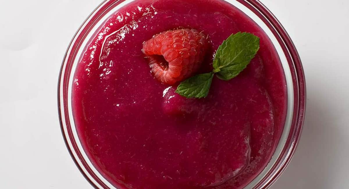 Thin Sauce Made From Fruit Puree Crossword