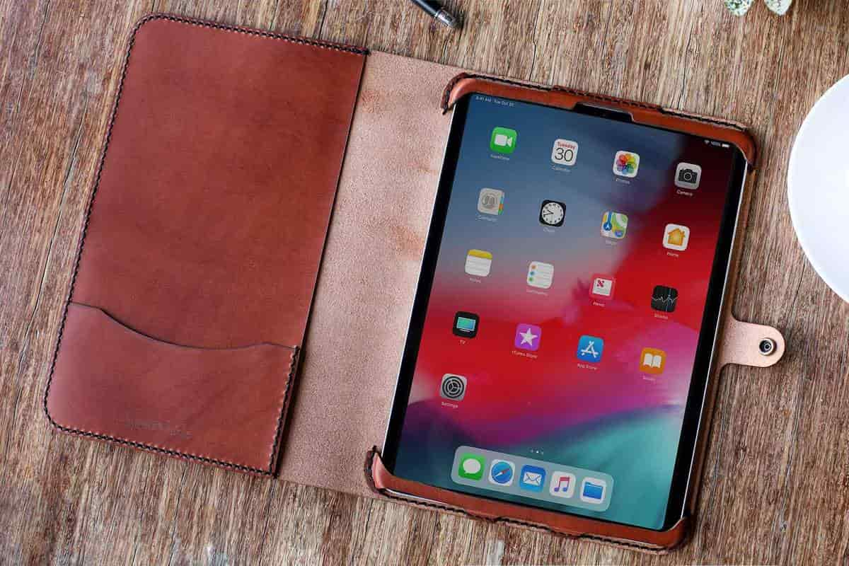 cowhide leather iPad case
