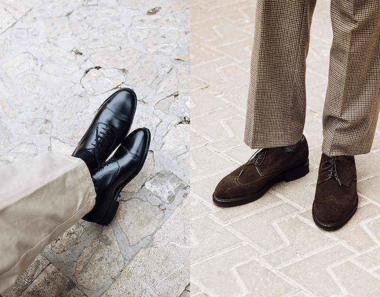 Men’s black derby shoes