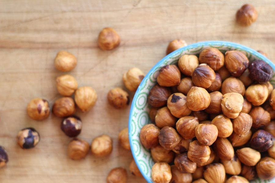 Market selling quality hazelnuts in Iran