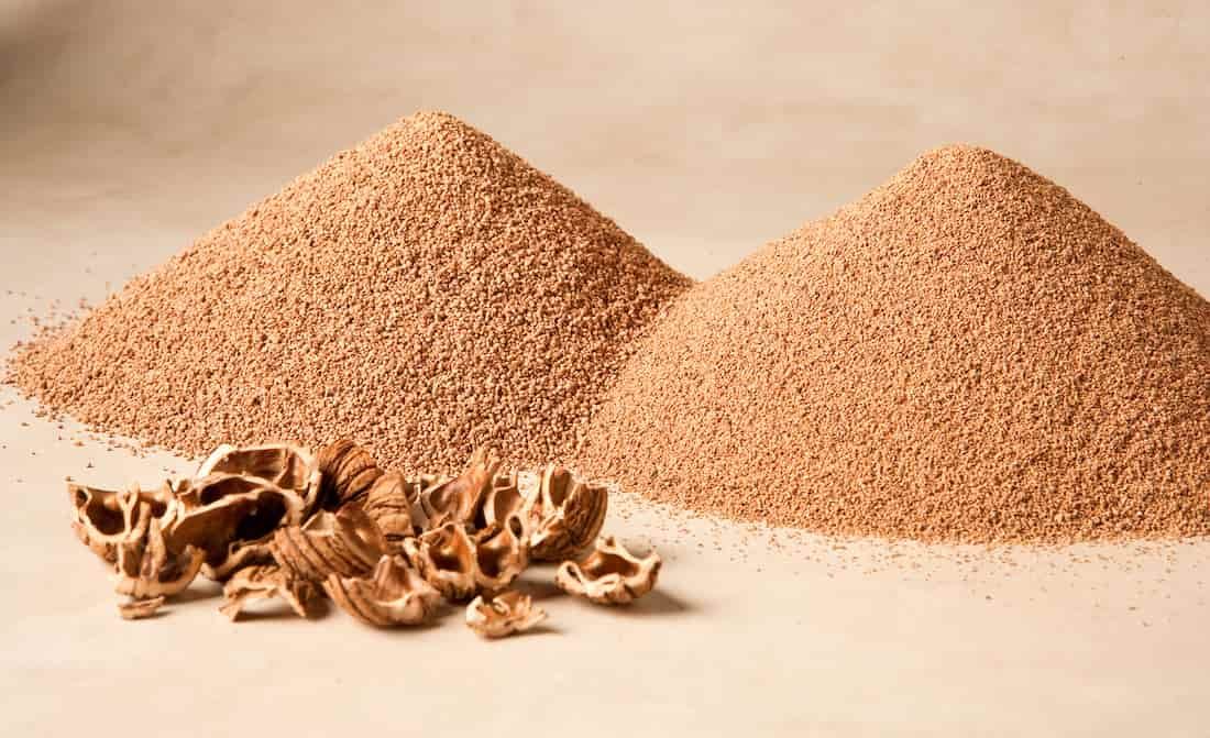 Almond shell powder uses