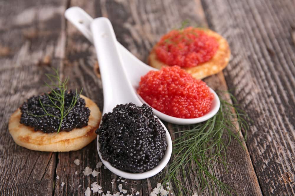 caviar calories