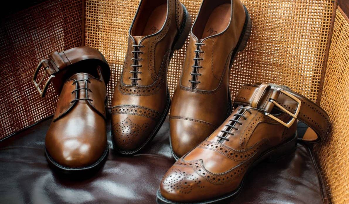 Brown leather shoes for women