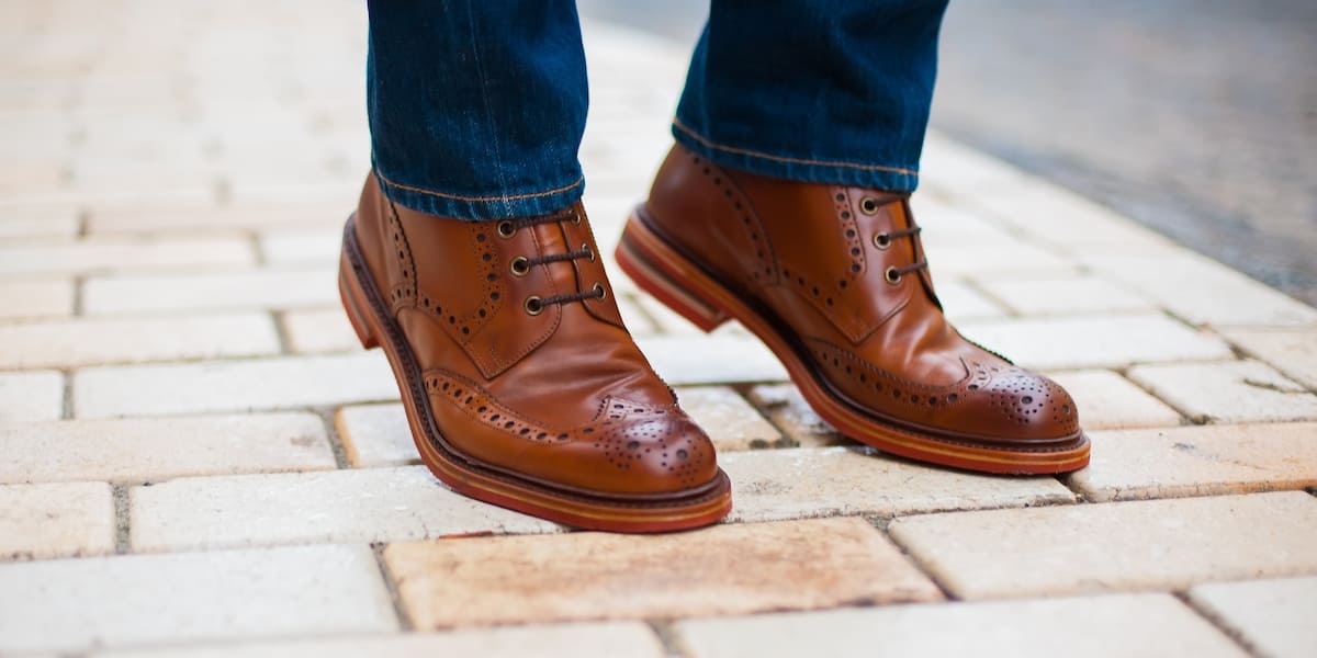 Full grain leather boots