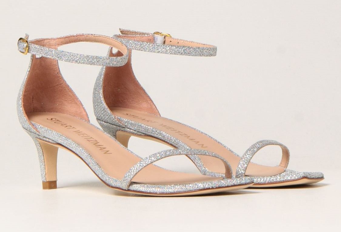 sparkly sandals with ankle strap