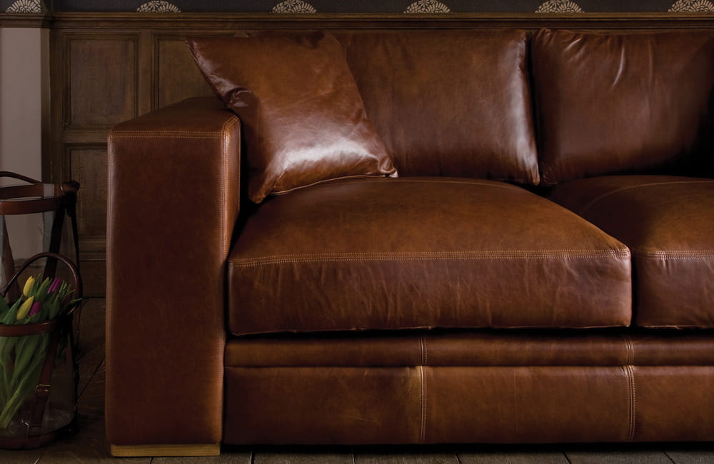 full grain leather sofa