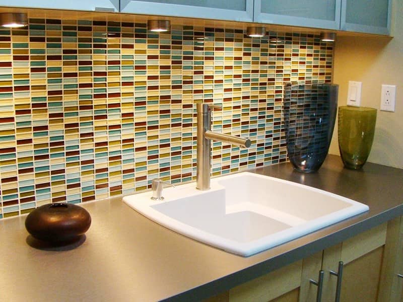 How to install glass mosaic tiles with mesh backing