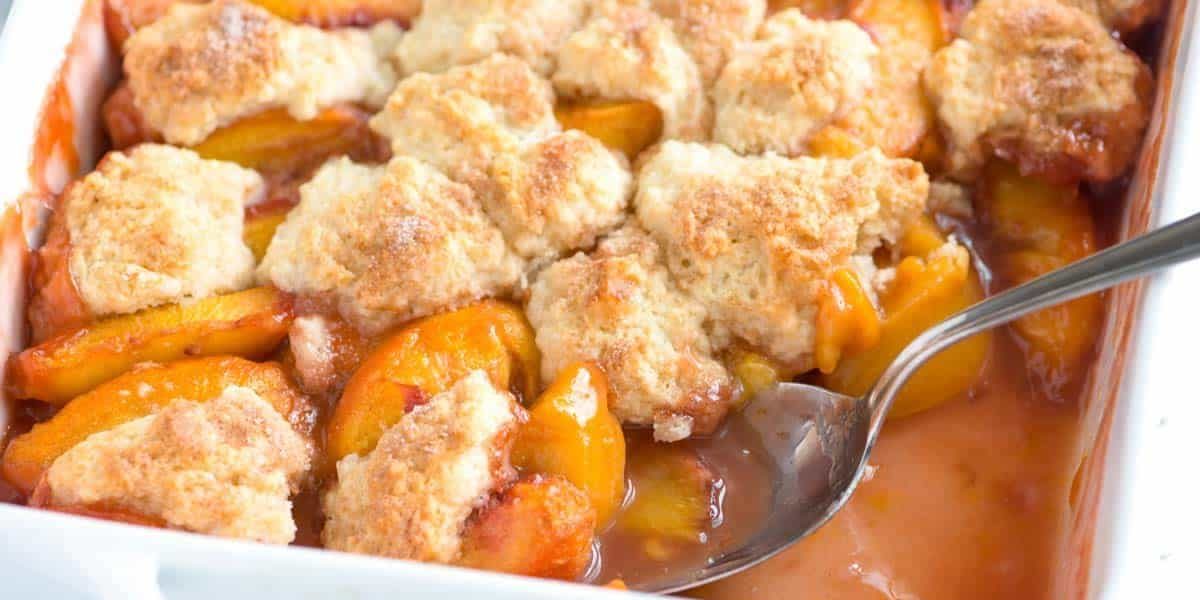 individual peach cobbler with canned peaches