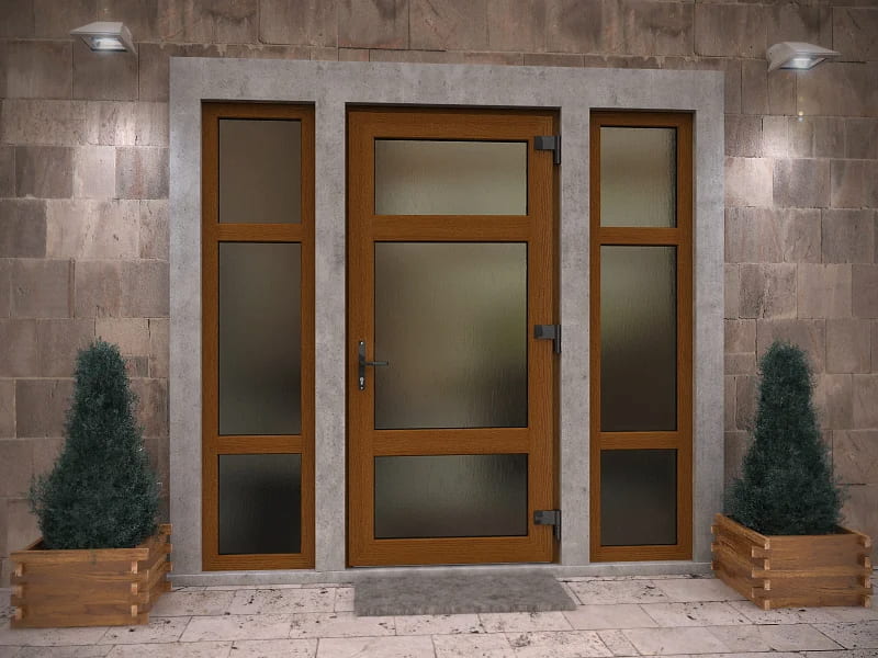 solid wood doors with glass