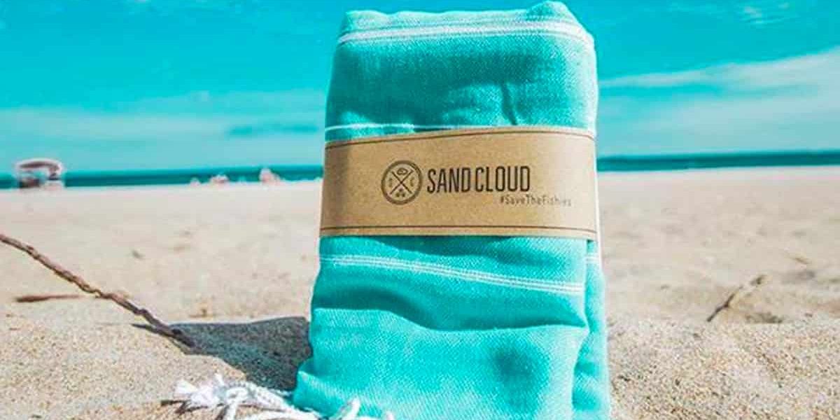 Sand Cloud Extra Large Turkish Beach Towel - Free 100% Organic Cotton Yarn  Quick Dry for Beach, Picnic, Blanket or Bath As Seen on Shark Tank Marine