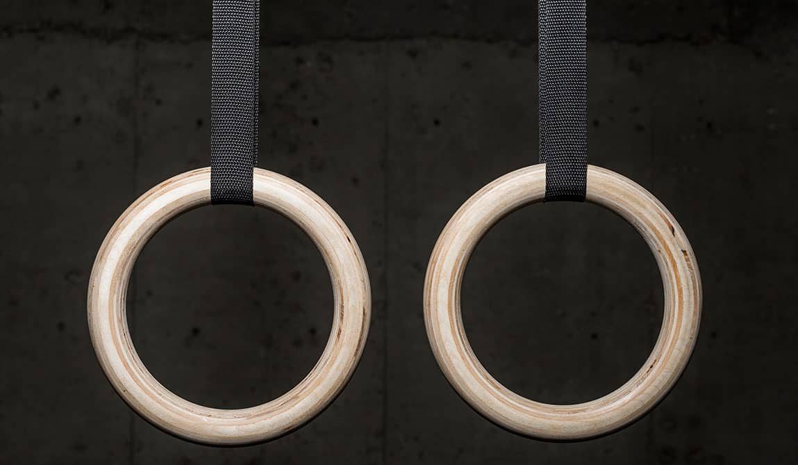 wooden gymnastic rings
