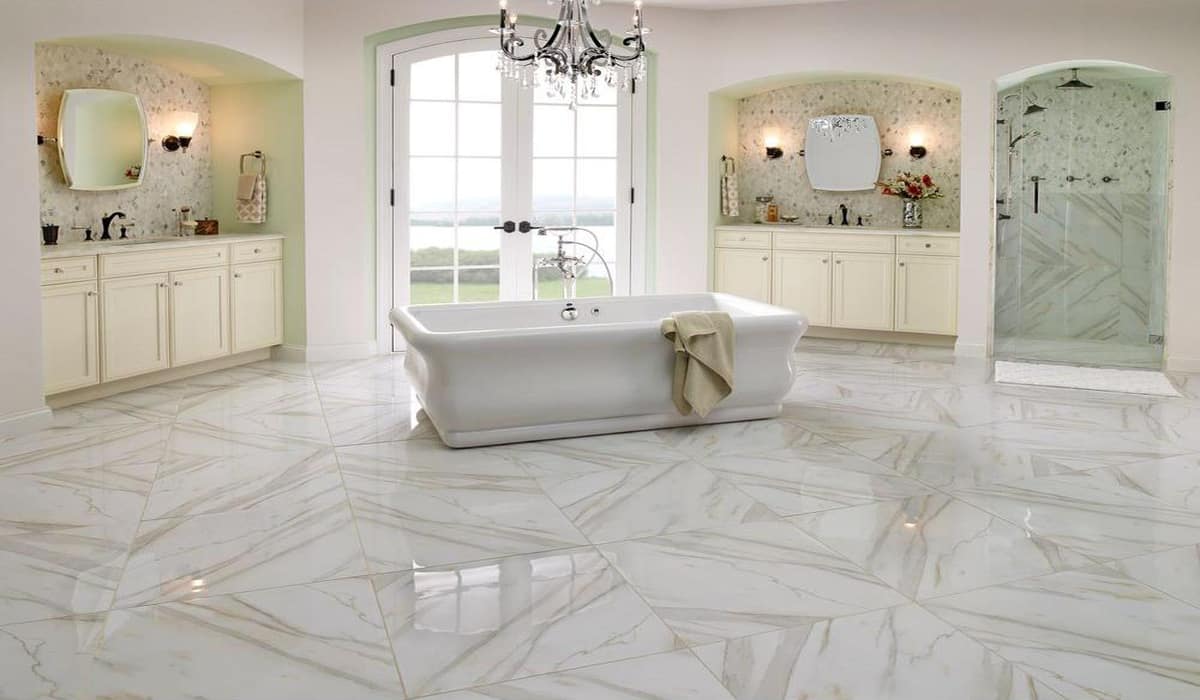 porcelain white marble look