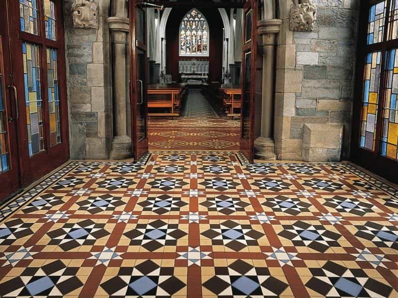 Encaustic floor tile