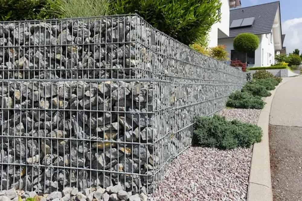 Gabion stone wall sizes