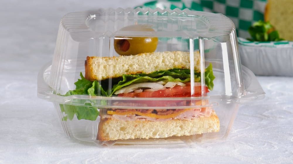 clear hinged take-out containers