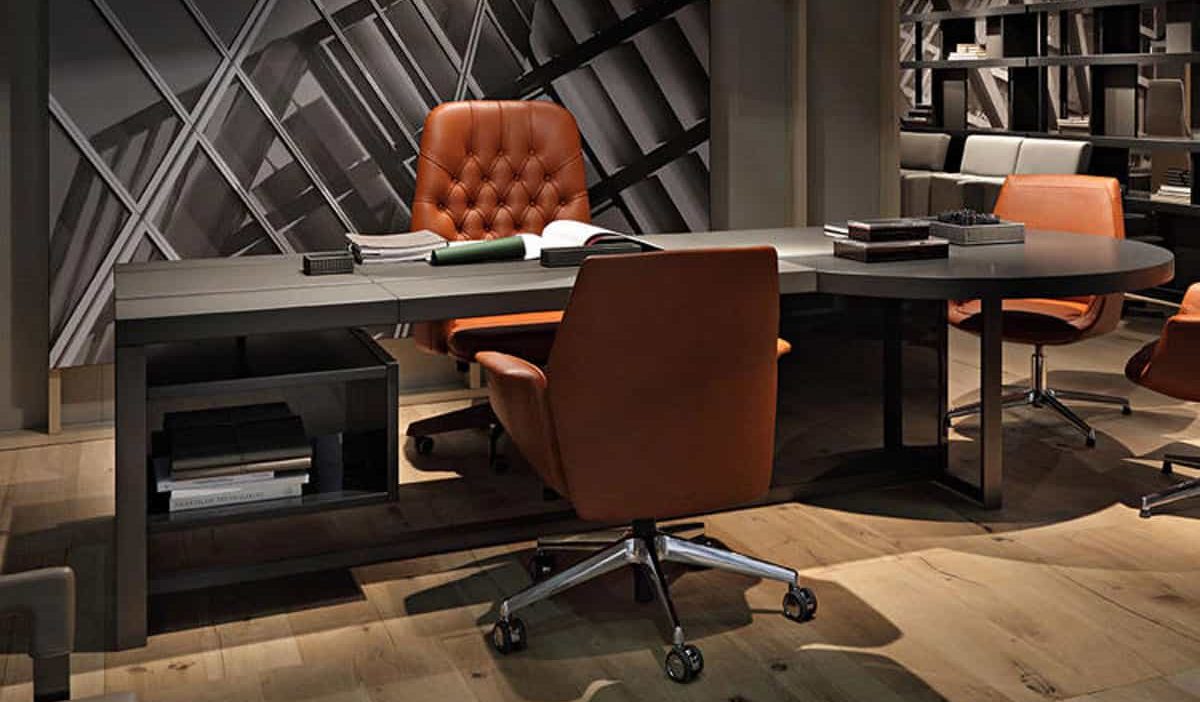 Faux leather office