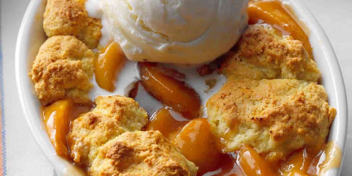 microwave peach cobbler with canned peaches