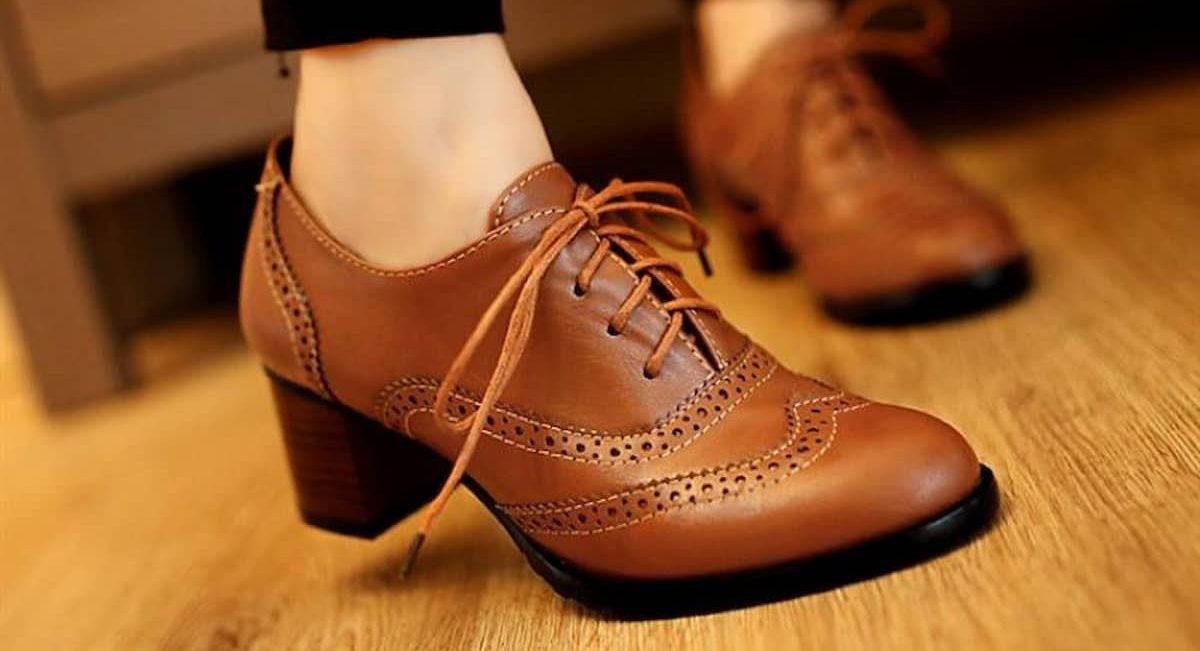 Leather shoes women