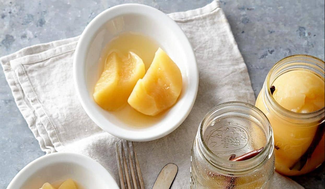 canned pears in heavy syrup