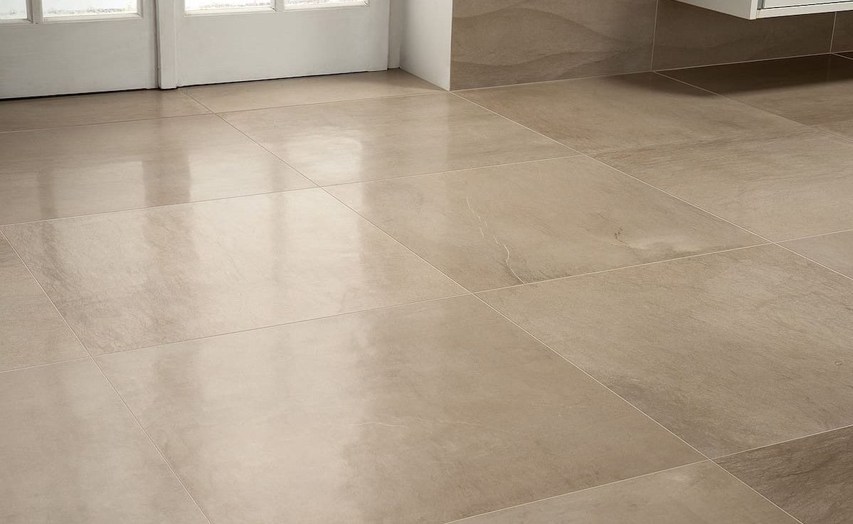 beige porcelain floor tiles
