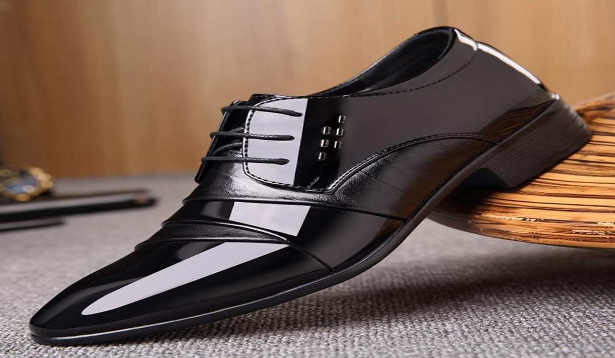 Black formal leather shoes + price - Arad Branding