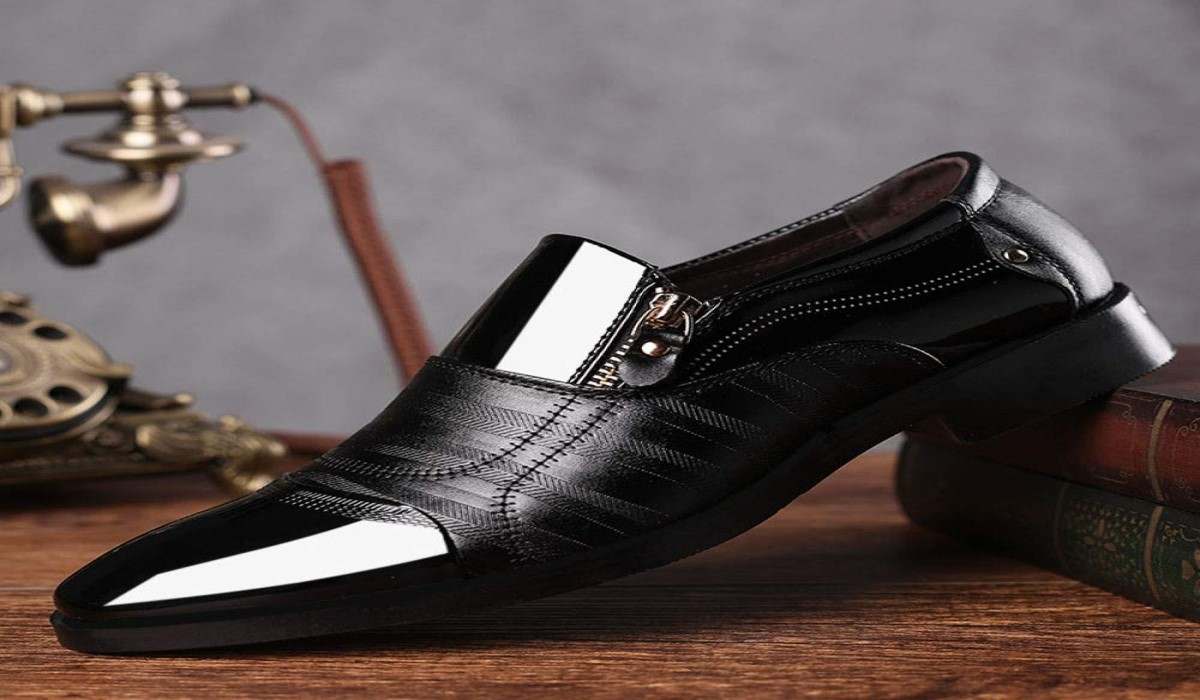 Black formal leather shoes + price - Arad Branding
