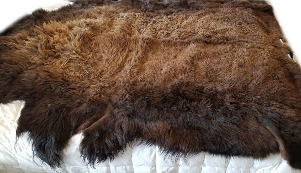 Genuine buffalo hide blanket