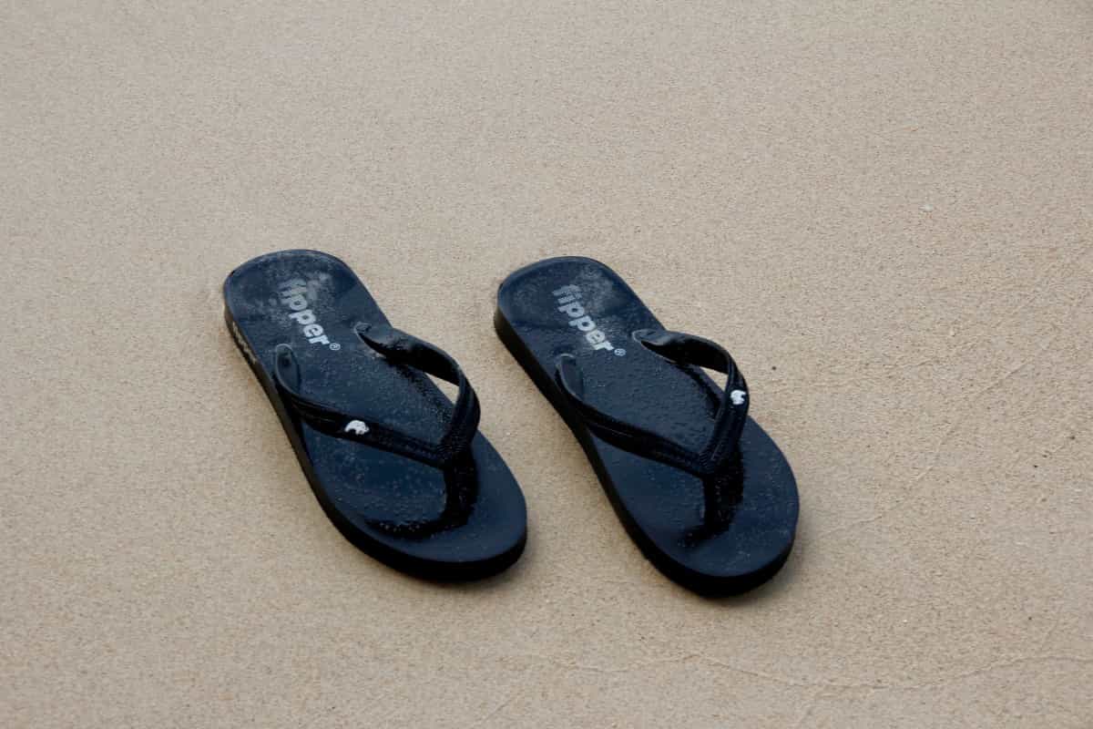outdoor slippers made of leather