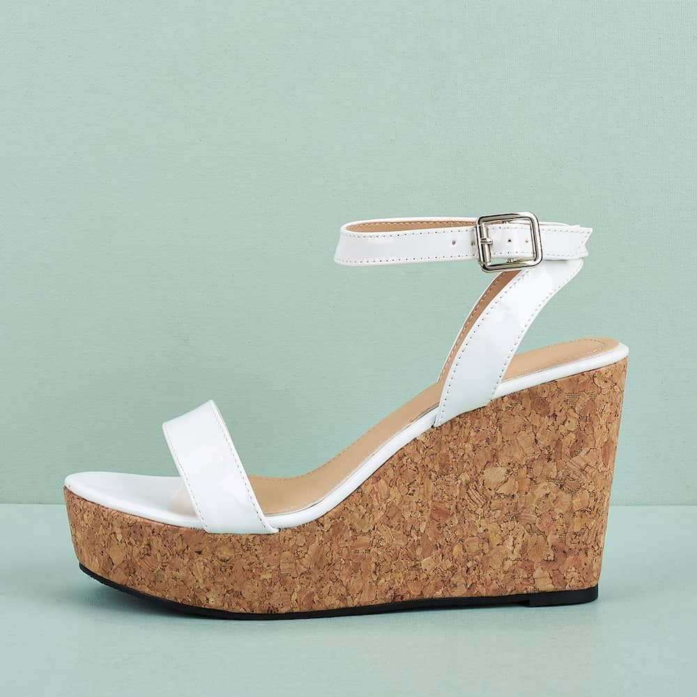 Wedge sandals with ankle strap