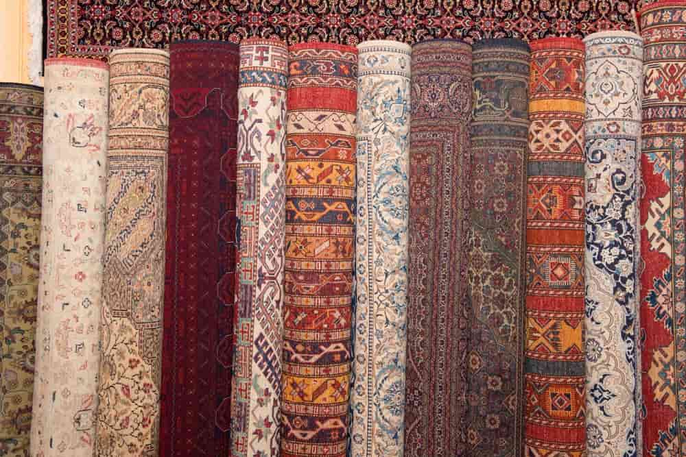 Machine made silk rugs