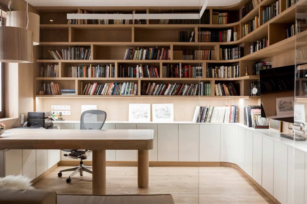 Study table with bookshelf