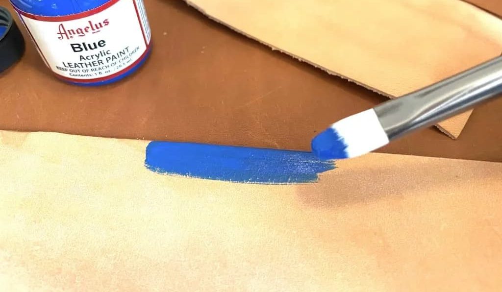 Painting leather with acrylic