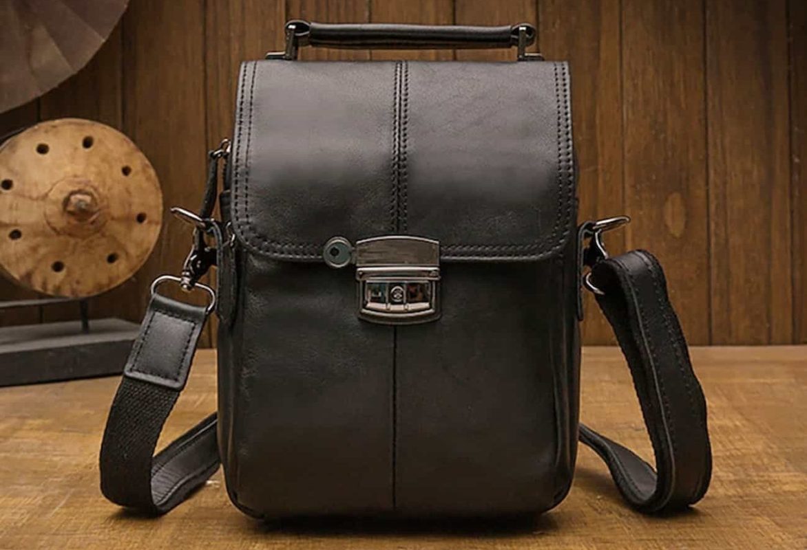 Price and purchase of Men Leather Shoulder Bag + Cheap sale - Arad Branding