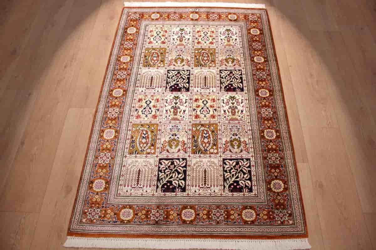 Persian silk carpet design