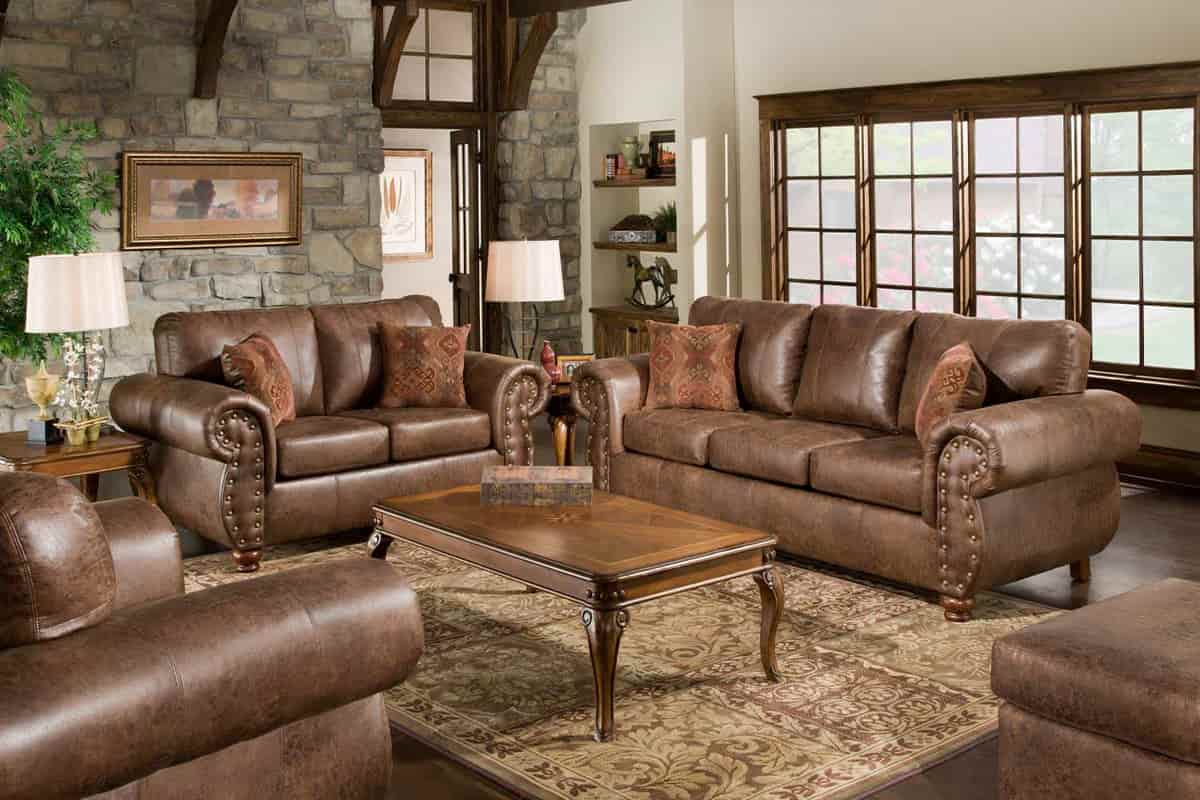 leather couch set for bedroom