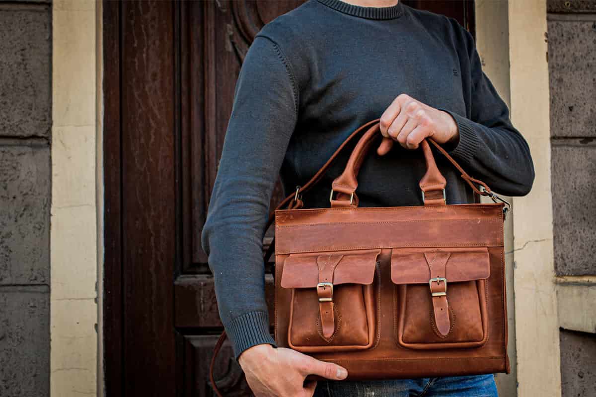 Buy Leather satchel messenger bag + Great Price - Arad Branding