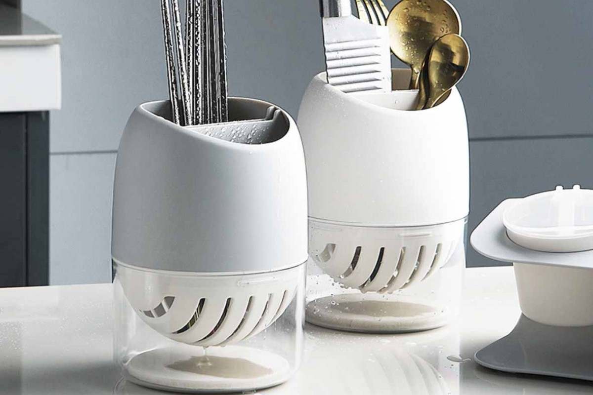 plastic spoons and forks dryer for kitchen sink